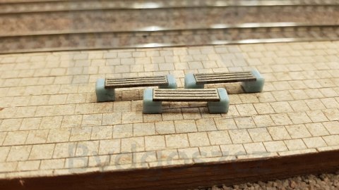 Ławeczka parkowa w skali H0 1:87 5 różnych rodzajów do wyboru MKB087LPB Ławeczka parkowa w skali H0 1:87 5 różnych rodzajów do wyboru MKB087LPB