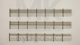 Płot betonowy niski skala H0 skala 1:87 7 segmentów do złożenia.