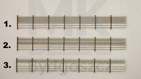 Płot betonowy niski skala H0 skala 1:87 7 segmentów do złożenia. Płot betonowy niski skala H0 skala 1:87 7 segmentów do złożenia.