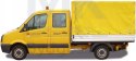 VW Crafter z plandeką zółty H0 Herpa 950459