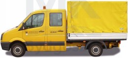 VW Crafter z plandeką zółty H0 Herpa 950459