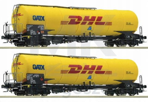 Zestaw 2 cystern Zans, GATX DHL H0 Roco 76024
