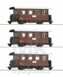 Zestaw 3 wagonów osobowych OBB skala H0e(1:87 wąskotorowy) ROCO 34103