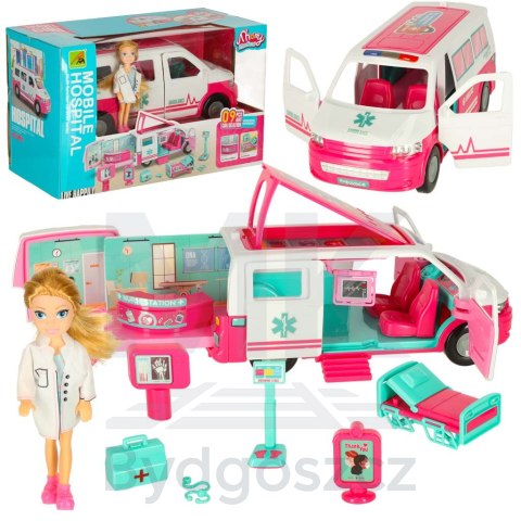 Karetka pogotowia ambulans mobilny szpital lalka akcesoria Karetka pogotowia ambulans mobilny szpital lalka akcesoria