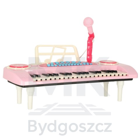 Keyboard dla dzieci pianinko interaktywne organki 37 klawiszy mikrofon statyw różowe Keyboard dla dzieci pianinko interaktywne organki 37 klawiszy mikrofon statyw różowe