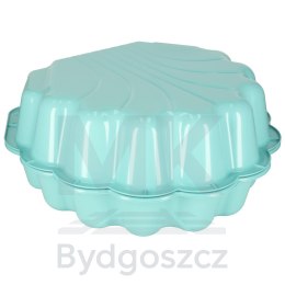 Piaskownica zamykana basen Muszelka Twins podwójna 2w1 160x87,5x19,5cm miętowa