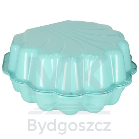 Piaskownica zamykana basen Muszelka Twins podwójna 2w1 160x87,5x19,5cm miętowa Piaskownica zamykana basen Muszelka Twins podwójna 2w1 160x87,5x19,5cm miętowa