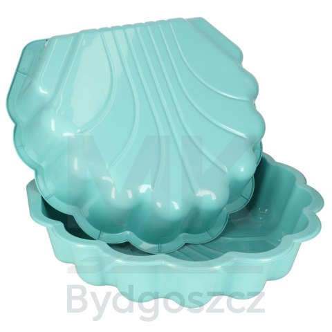 Piaskownica zamykana basen Muszelka Twins podwójna 2w1 160x87,5x19,5cm miętowa Piaskownica zamykana basen Muszelka Twins podwójna 2w1 160x87,5x19,5cm miętowa