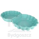 Piaskownica zamykana basen Muszelka Twins podwójna 2w1 160x87,5x19,5cm miętowa