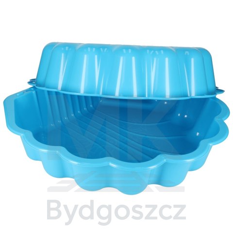 Piaskownica zamykana basen Muszelka Twins podwójna 2w1 160x87,5x19,5cm niebieska Piaskownica zamykana basen Muszelka Twins podwójna 2w1 160x87,5x19,5cm niebieska