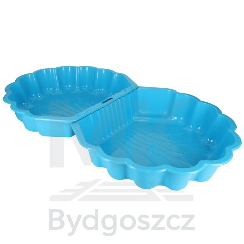 Piaskownica zamykana basen Muszelka Twins podwójna 2w1 160x87,5x19,5cm niebieska Piaskownica zamykana basen Muszelka Twins podwójna 2w1 160x87,5x19,5cm niebieska