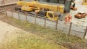 Płot betonowy duży skala H0 skala 1:87 7 segmentów do złożenia.