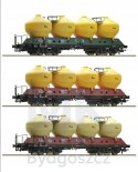Roco 77001 Zestaw 3 wagonów towarowych typ Uacs 451.1 H0 1/87
