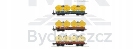 Roco 77001 Zestaw 3 wagonów towarowych typ Uacs 451.1 H0 1/87 Roco 77001 Zestaw 3 wagonów towarowych typ Uacs 451.1 H0 1/87