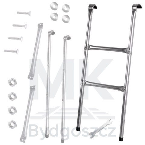 Drabinka do trampoliny ogrodowej schodki uniwersalna metalowa 86,5 x 37 cm Drabinka do trampoliny ogrodowej schodki uniwersalna metalowa 86,5 x 37 cm
