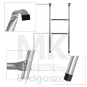 Drabinka do trampoliny ogrodowej schodki uniwersalna metalowa 86,5 x 37 cm