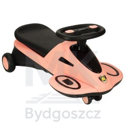 Jeździk grawitacyjny świecące koła LED z muzyką grający skuter 74cm różowo-czarny max 100kg