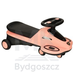 Jeździk grawitacyjny świecące koła LED z muzyką grający skuter 74cm różowo-czarny max 100kg