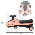 Jeździk grawitacyjny świecące koła LED z muzyką grający skuter 74cm różowo-czarny max 100kg