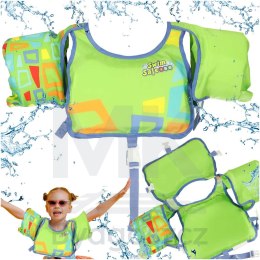 Kamizelka piankowa z rękawkami do pływania kapok dla dzieci 3-6 lat 19-30 kg BESTWAY 32174 zielona