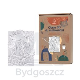 Kolorowanka gipsowa obraz do malowania 3D CANDELLANA kwiaty peonie zestaw farby i pędzle