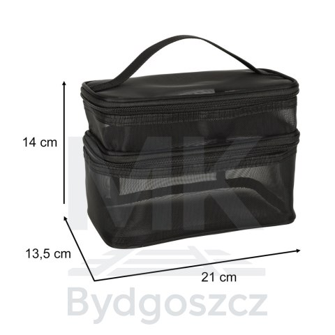 Kosmetyczka damska męska podróżna organizer składany XXL czarny Kosmetyczka damska męska podróżna organizer składany XXL czarny
