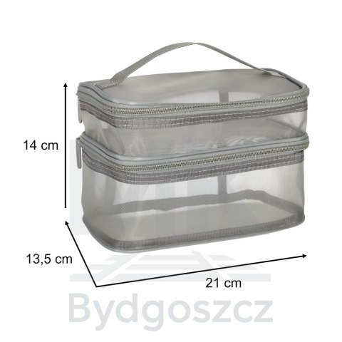 Kosmetyczka damska męska podróżna organizer składany XXL szary Kosmetyczka damska męska podróżna organizer składany XXL szary