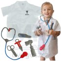 Kostium strój karnawałowy przebranie lekarz strój doktora kitel lekarski zestaw 3-8 lat