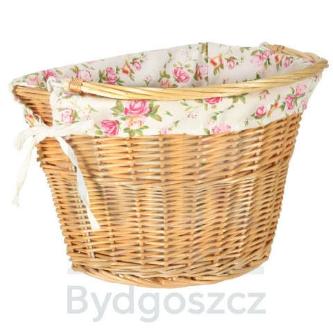 Kosz wiklinowy na rower RALLEX kosz przedni pleciony wkład click w kwiaty Kosz wiklinowy na rower RALLEX kosz przedni pleciony wkład click w kwiaty