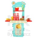 Kuchnia dla dzieci w walizce zestaw do hamburgerów fastfood lody lodziarnia frytki