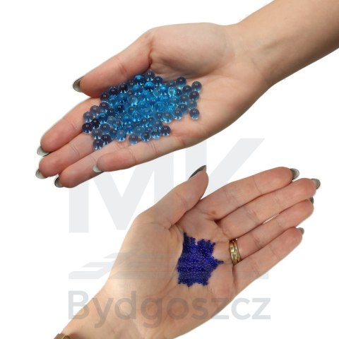 Kulki żelowe wodne hydrożelowe do pistoletu kwiatów niebieskie 250g 50 000szt. 7-8mm Kulki żelowe wodne hydrożelowe do pistoletu kwiatów niebieskie 250g 50 000szt. 7-8mm