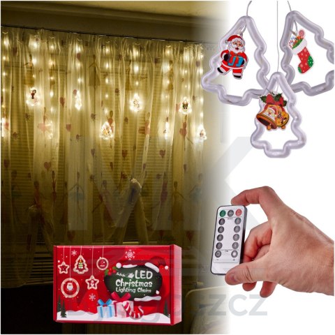 Kurtyna LED na okno girlanda świąteczna choinkowa 3 m 125 LED Kurtyna LED na okno girlanda świąteczna choinkowa 3 m 125 LED