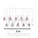Kurtyna LED na okno girlanda świąteczna choinkowa 3 m 125 LED