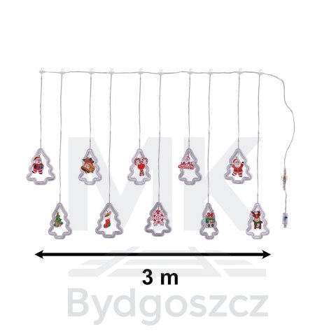 Kurtyna LED na okno girlanda świąteczna choinkowa 3 m 125 LED Kurtyna LED na okno girlanda świąteczna choinkowa 3 m 125 LED