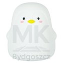 Lampka nocna dla dzieci silikonowa dotykowa miękka LED biała RGB pingwinek