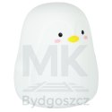 Lampka nocna dla dzieci silikonowa dotykowa miękka LED biała RGB pingwinek