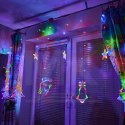 Lampki LED kurtyna renifer dzwonek mix świąteczne choinkowe 2,5m 138LED multikolor 8 trybów świecenia IP44