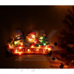 Lampki LED wisząca dekoracja okna świąteczna Merry Christmas XXL 45cm