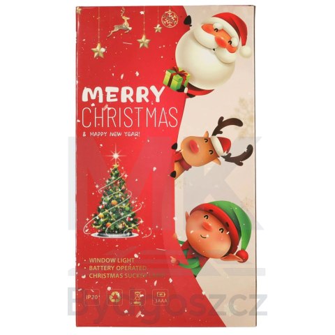 Lampki LED wisząca dekoracja okna świąteczna Merry Christmas XXL 45cm Lampki LED wisząca dekoracja okna świąteczna Merry Christmas XXL 45cm