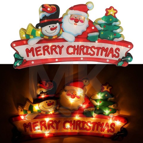 Lampki LED wisząca dekoracja okna świąteczna Merry Christmas XXL 45cm Lampki LED wisząca dekoracja okna świąteczna Merry Christmas XXL 45cm