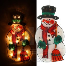 Lampki LED wisząca dekoracja okna świąteczna bałwan XXL 45cm