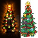 Lampki LED wisząca dekoracja okna świąteczna choinka XXL 45cm