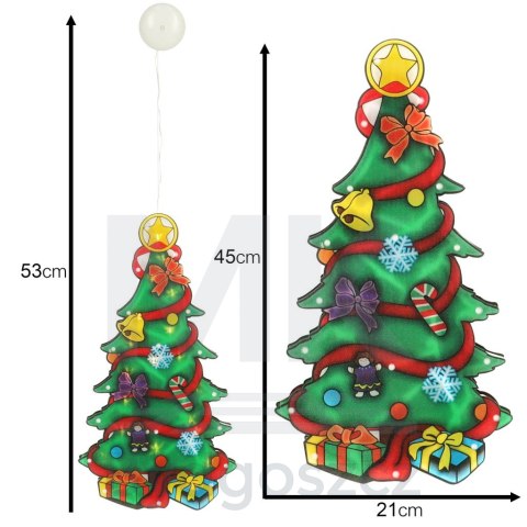 Lampki LED wisząca dekoracja okna świąteczna choinka XXL 45cm Lampki LED wisząca dekoracja okna świąteczna choinka XXL 45cm