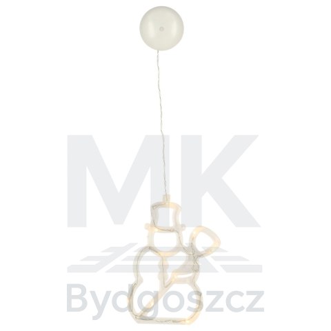 Lampki LED wisząca dekoracja świąteczna okna bałwanek 49cm przyssawka 10 LED Lampki LED wisząca dekoracja świąteczna okna bałwanek 49cm przyssawka 10 LED