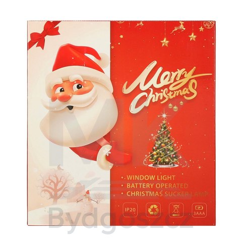 Lampki LED wisząca dekoracja świąteczna okna bałwanek 49cm przyssawka 10 LED Lampki LED wisząca dekoracja świąteczna okna bałwanek 49cm przyssawka 10 LED