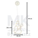 Lampki LED wisząca dekoracja świąteczna okna bałwanek 49cm przyssawka 10 LED
