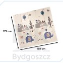 Mata edukacyjna piankowa dwustronna składana słonie las 180 x 200 cm