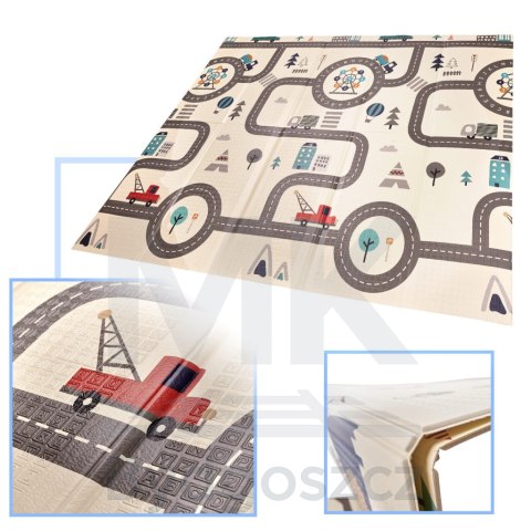 Mata edukacyjna piankowa dwustronna składana słonie las 180 x 200 cm Mata edukacyjna piankowa dwustronna składana słonie las 180 x 200 cm