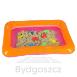 Piasek dla dzieci w wiaderku 1kg foremki beżowy