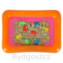 Piasek dla dzieci w wiaderku 1kg foremki beżowy
